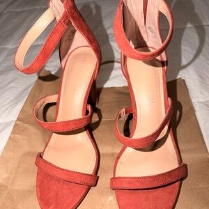 Kelly & Katie Women's Vibrant Red Strappy Heels